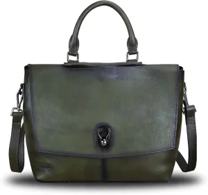 Genuine Leather Satchel Purses Handbags for Women Large Capacity Shoulder Bags Lady Work Top Handle Crossbody Bag