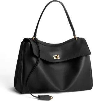 Genuine Leather Tote Bag for Women: Large Shoulder Handbag - Ladies Satchel Purse for Travel Work
