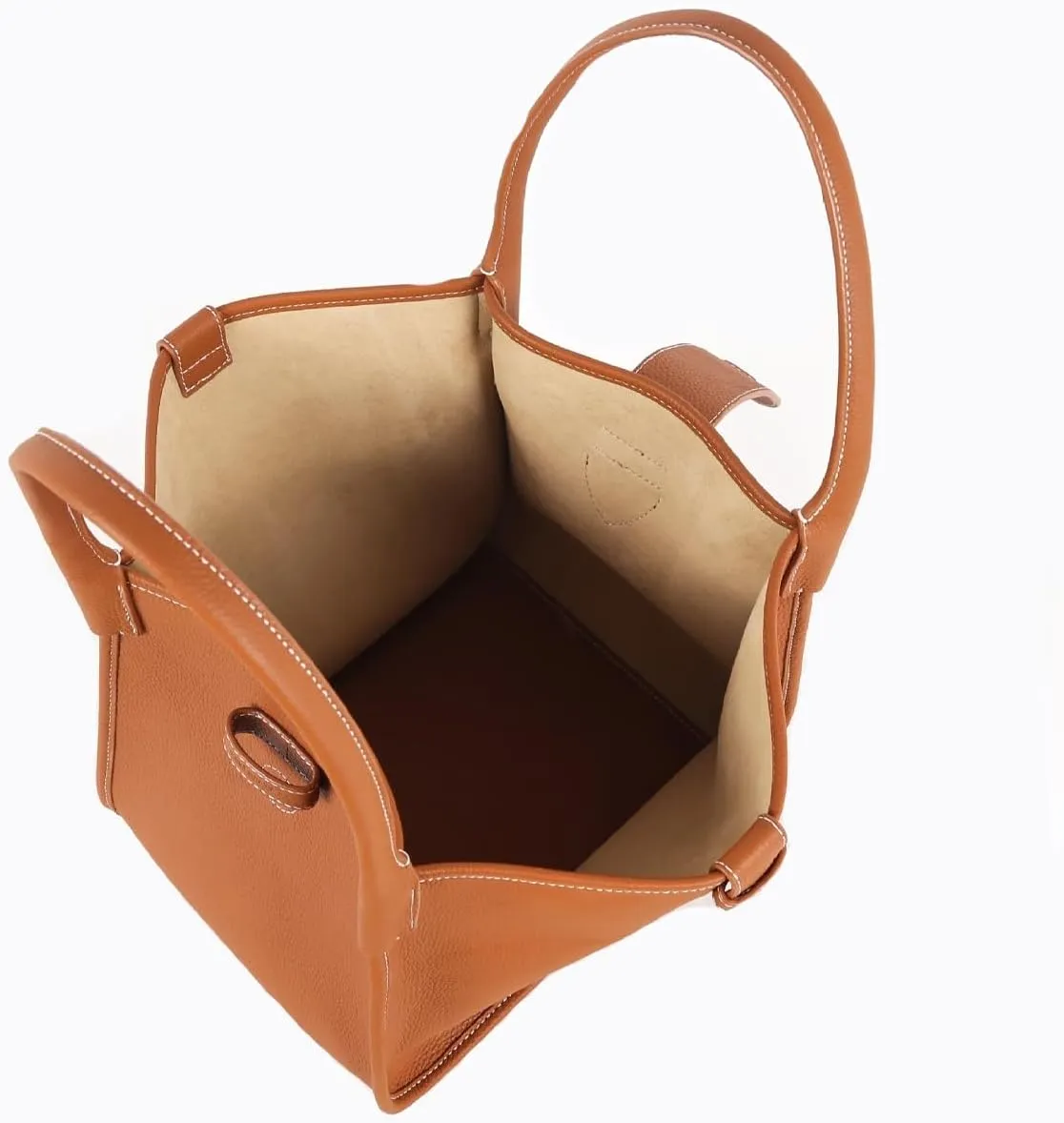 Genuine Leather Tote Bag for Women,Classic Purses, Waterproof Lightweight Underarm Commuter Bag, for Work Travel Shopping