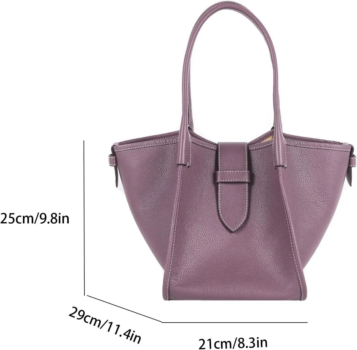 Genuine Leather Tote Bag for Women,Classic Purses, Waterproof Lightweight Underarm Commuter Bag, for Work Travel Shopping