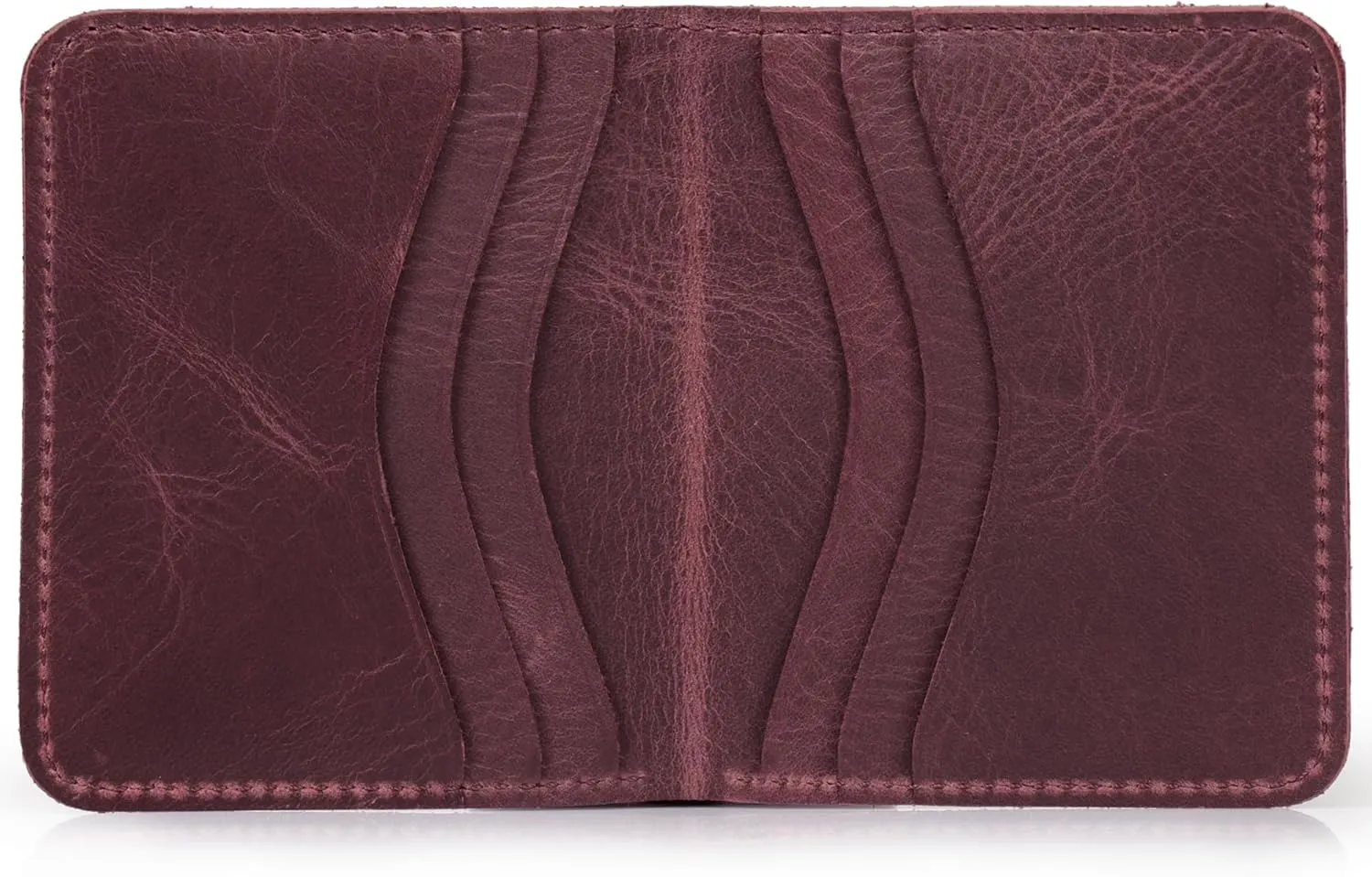 Genuine Leather Ultra Slim Bifold Card and Cash Wallet - Unisex