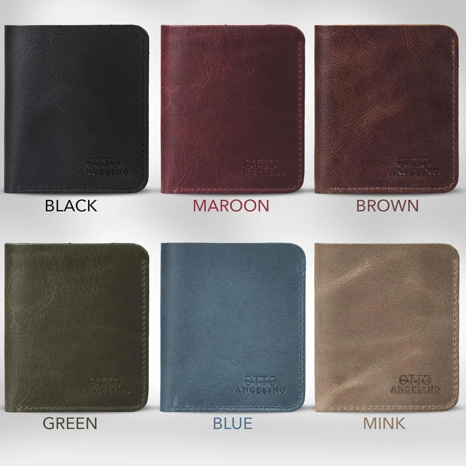 Genuine Leather Ultra Slim Bifold Card and Cash Wallet - Unisex