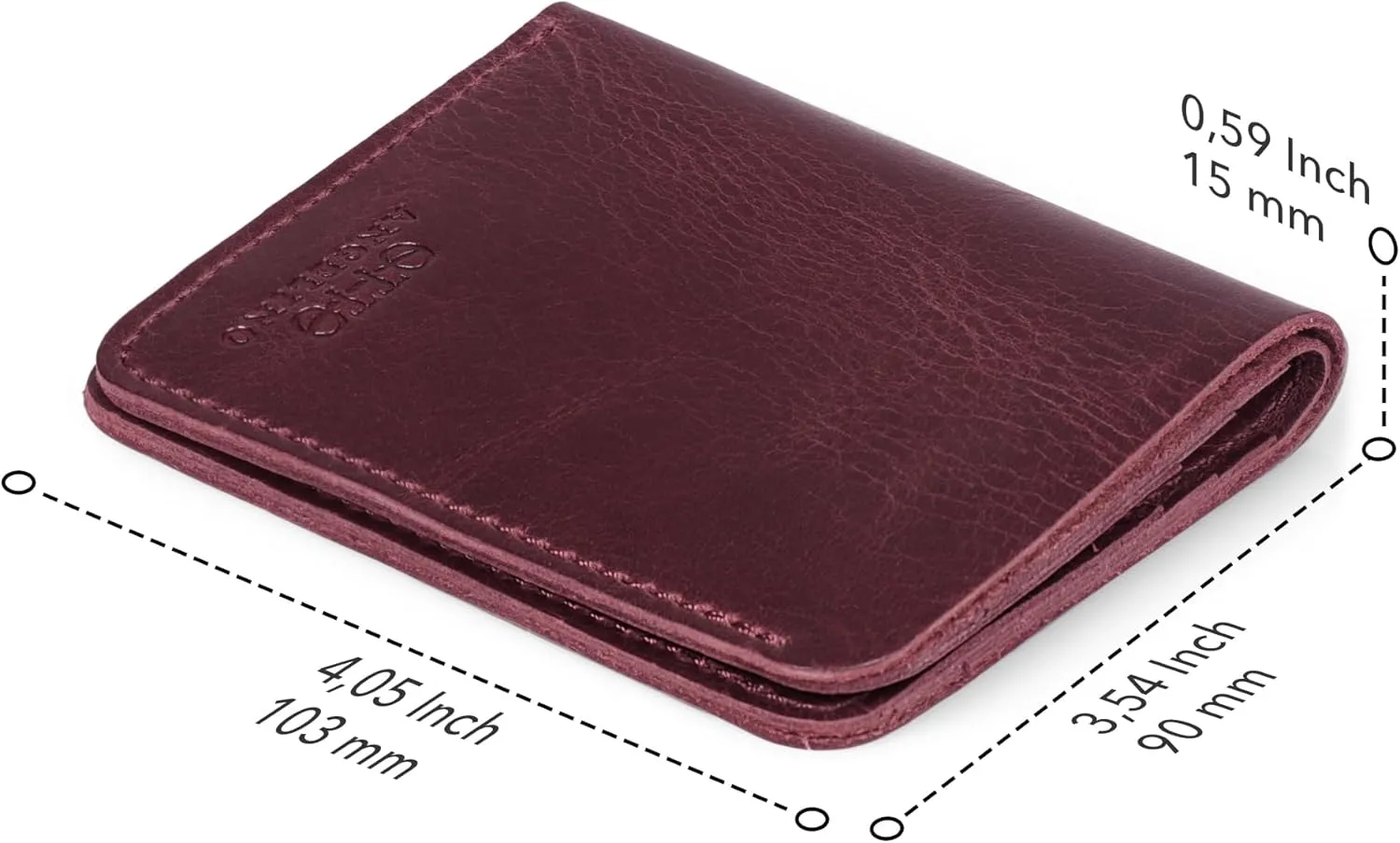 Genuine Leather Ultra Slim Bifold Card and Cash Wallet - Unisex