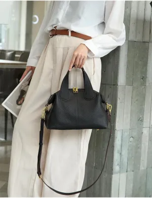 Genuine Leather Women's Bag Purse Shoulder Handbag Cowhide Large Travel Bag