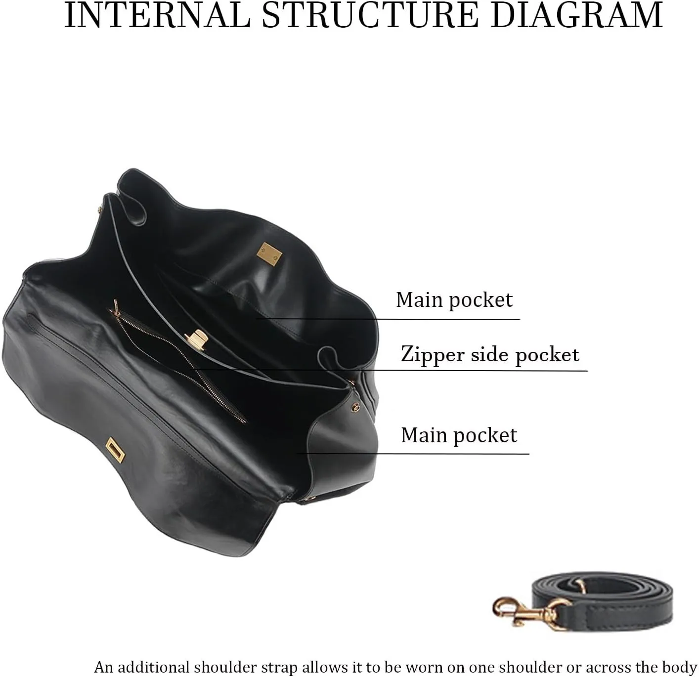 Genuine Leather Women's Shoulder Bag,Fashion Travel Bag, Retro Large Crossbody Travel Work Bag Purse