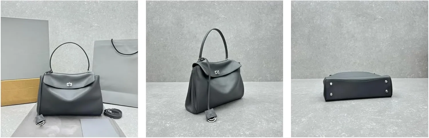 Genuine Leather Women's Shoulder Bag,Fashion Travel Bag, Retro Large Crossbody Travel Work Bag Purse