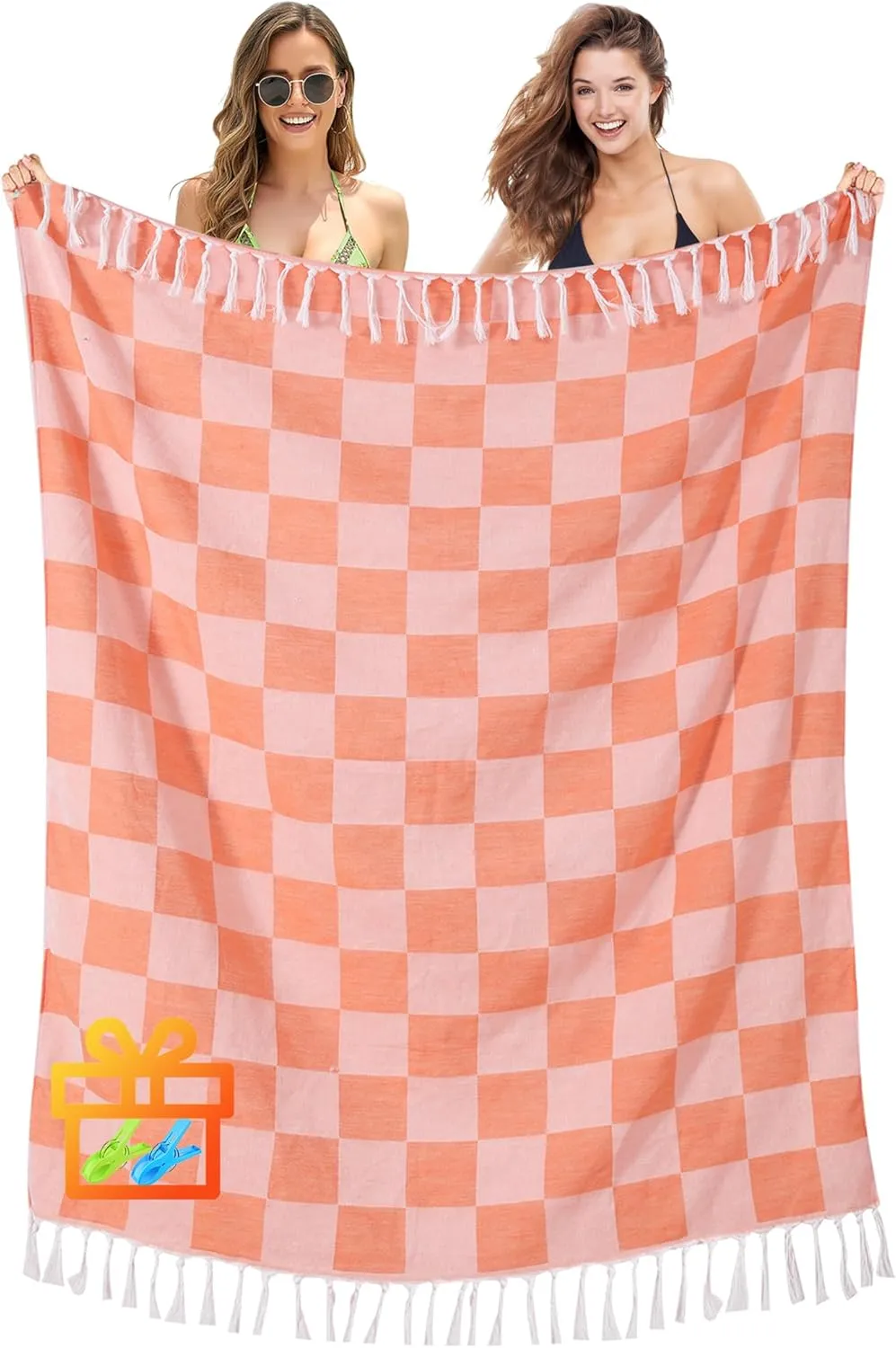 Giant Beach Towel Blanket Autumn Outing Stuff for Women & Men Road Trip Camping Gear Ship Cruise Gear Must Haves Yard Mat Large L Coral Plain Pattern Airplane Accessories Travel Gadgets