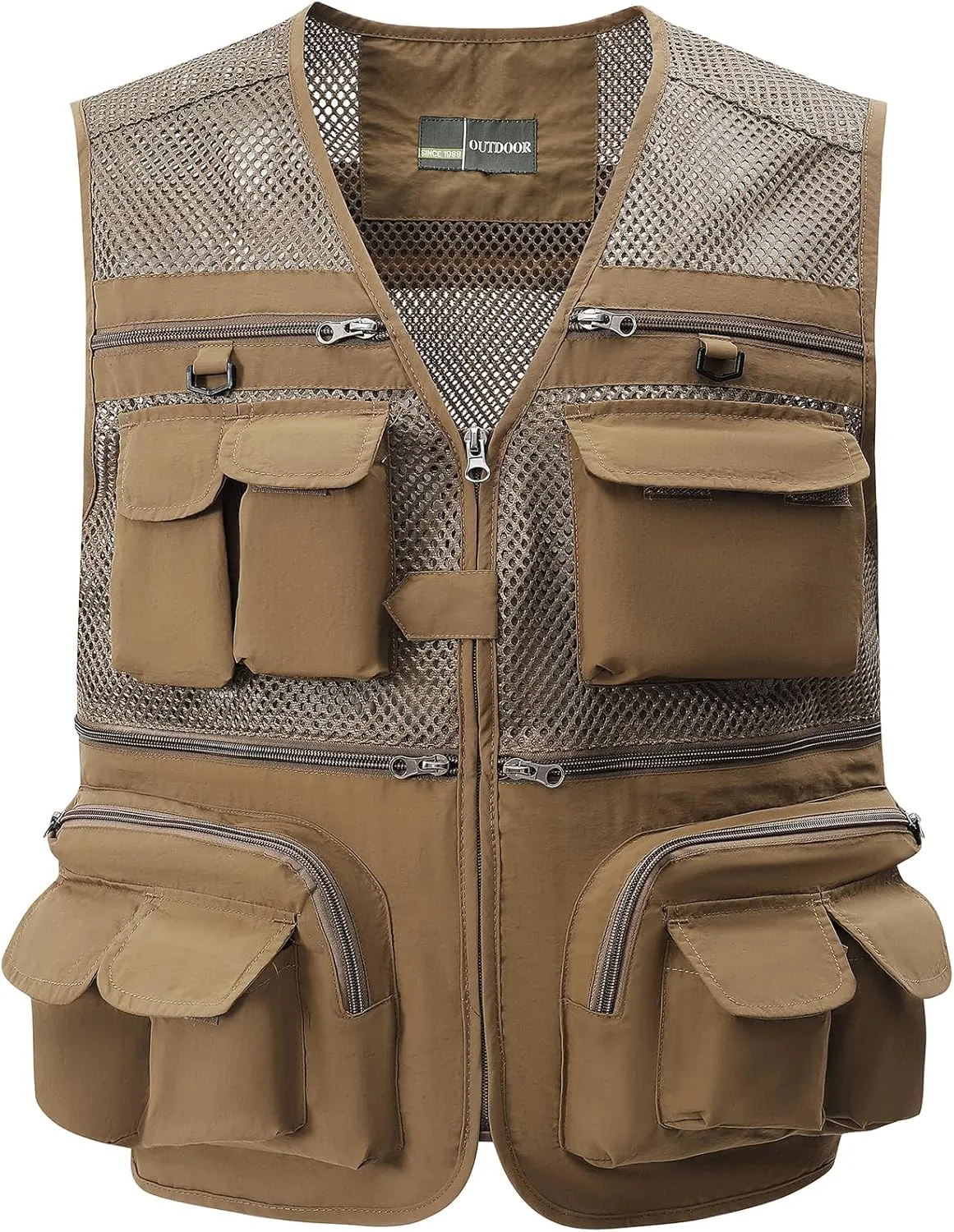 Gihuo Men's Fishing Safari Vest with Pockets for Summer Travel