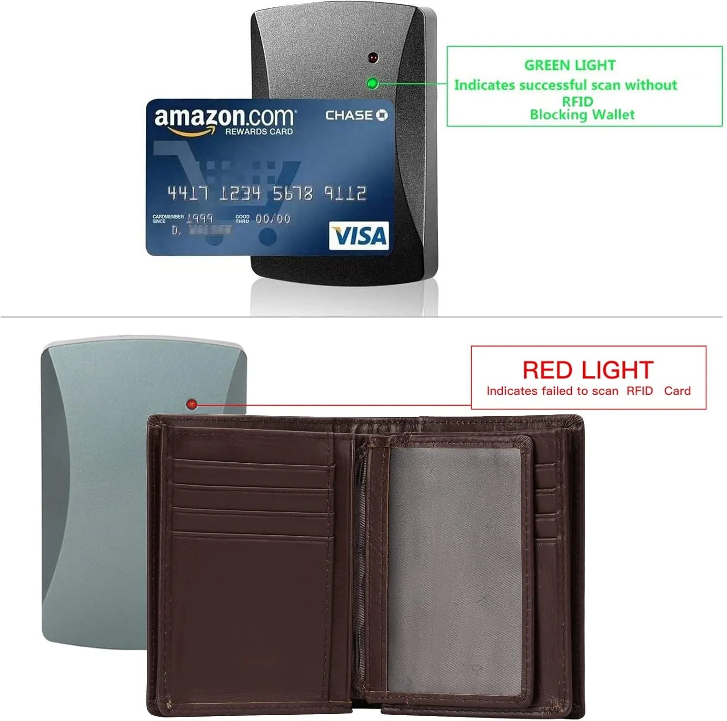 GOIACII Wallets for Men Large Capacity Genuine Leather RFID Mens Bifold Wallet with 16 Card Slots