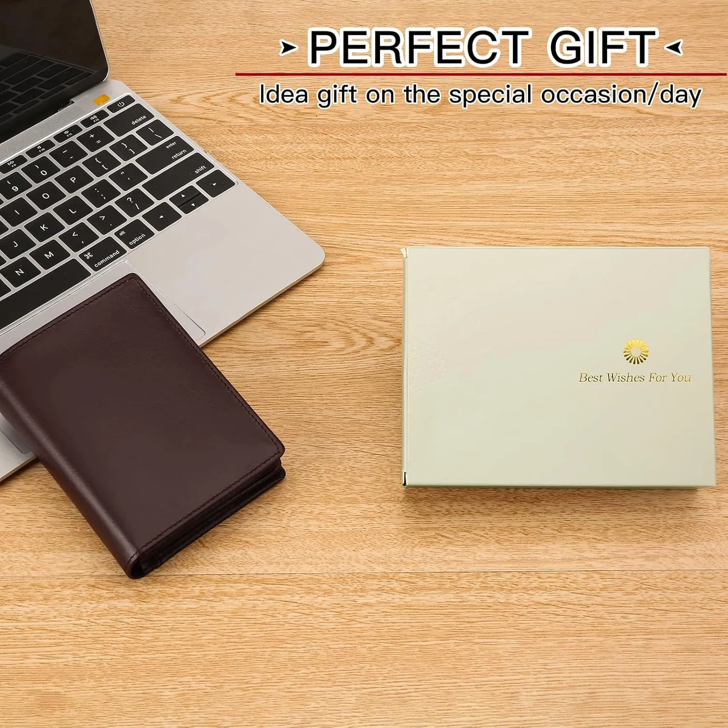 GOIACII Wallets for Men Large Capacity Genuine Leather RFID Mens Bifold Wallet with 16 Card Slots