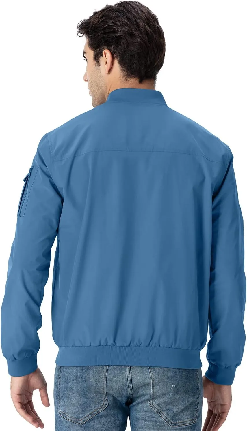 Gopune Men's Windproof Bomber Jacket Lightweight Windbreaker Outdoor Golf Fashion Coat
