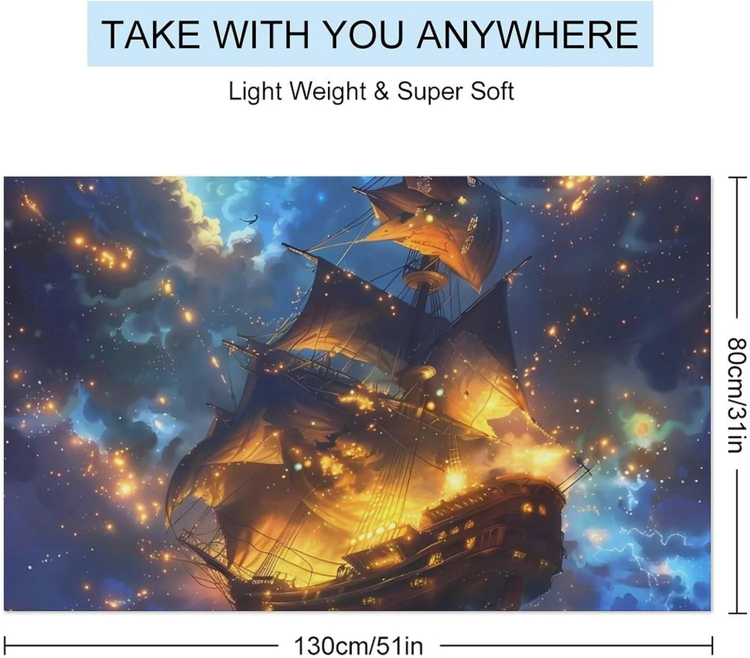 Gorgeous Sailing Battleships Beach Towel Oversized Swim Towel Absorbent Quick Dry Beach Blanket for Travel Pool Bath