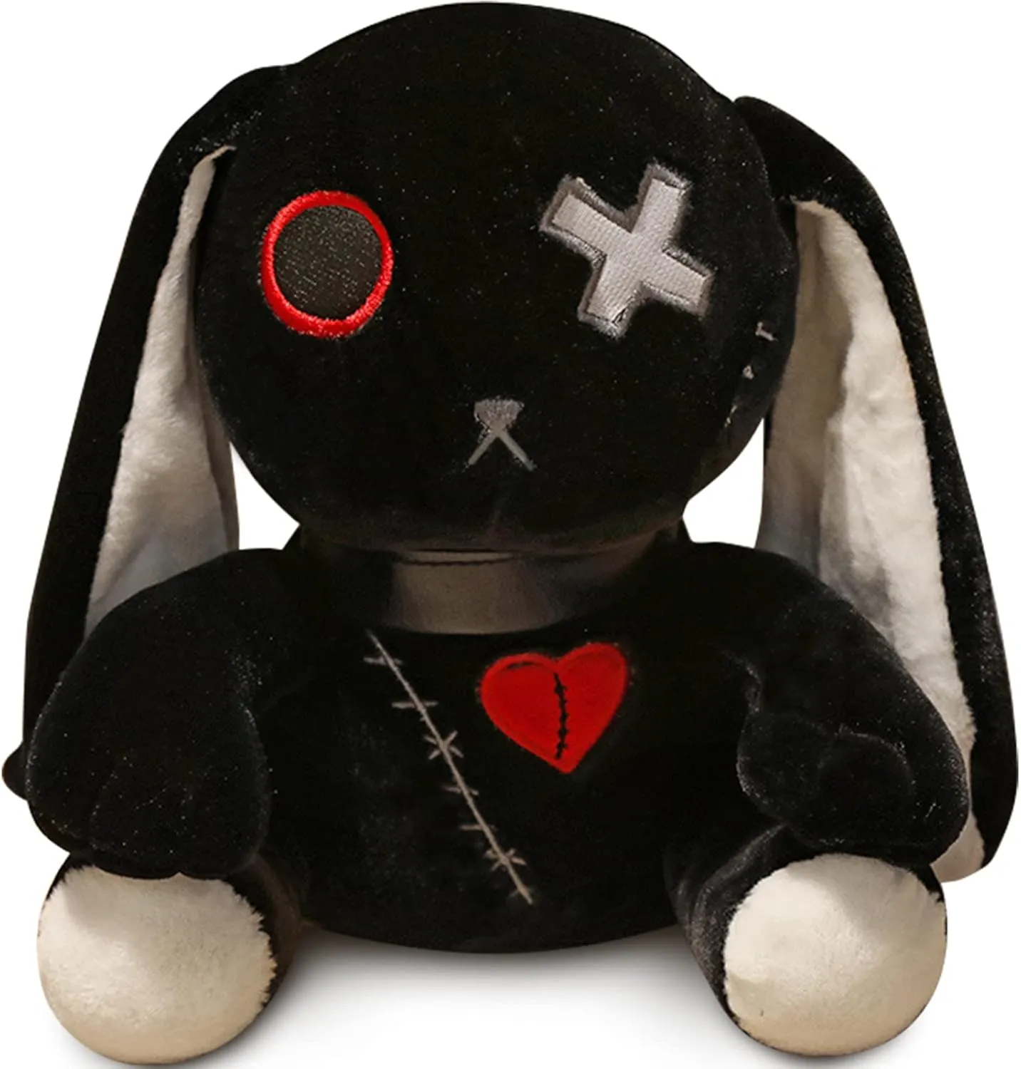 Goth Bunny Plush Rabbit Horror Plushies Easter Stuffed Animal Creepy Spooky Crazy Rabbit Plushie Toy