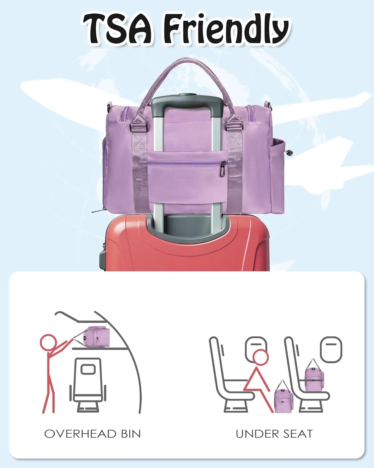 Graduation gifts, Personalized Gifts for Girls - Initial Travel Duffel, Gym, Weekender & Overnight Bags, bridal shower gifts, wedding gifts for couples 2025