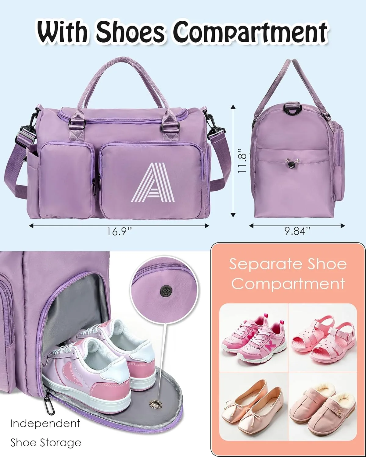 Graduation gifts, Personalized Gifts for Girls - Initial Travel Duffel, Gym, Weekender & Overnight Bags, bridal shower gifts, wedding gifts for couples 2025
