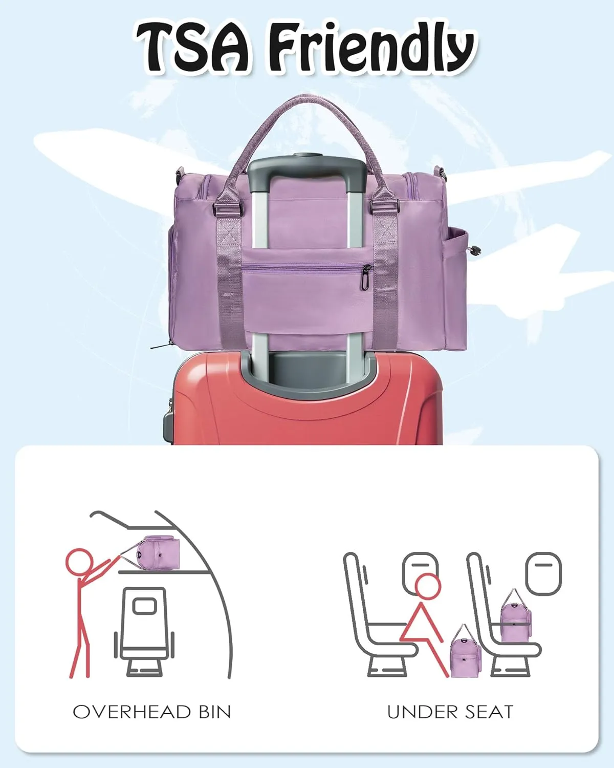 Graduation gifts, Personalized Gifts for Girls - Initial Travel Duffel, Gym, Weekender & Overnight Bags, bridal shower gifts, wedding gifts for couples 2025