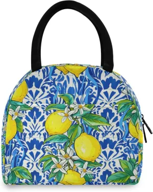 Graffiti Lemon Pattern Women's Lunch Bag Men's Insulated Lunch Box Unisex Reusable Lunch Box Cooler Bag For Work Office Travel Picnic