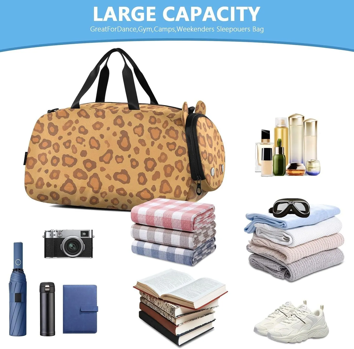 GuoChe Sling Bags Crossbody with Shoes Compartment Comfort Black Handbag for Have a meal
