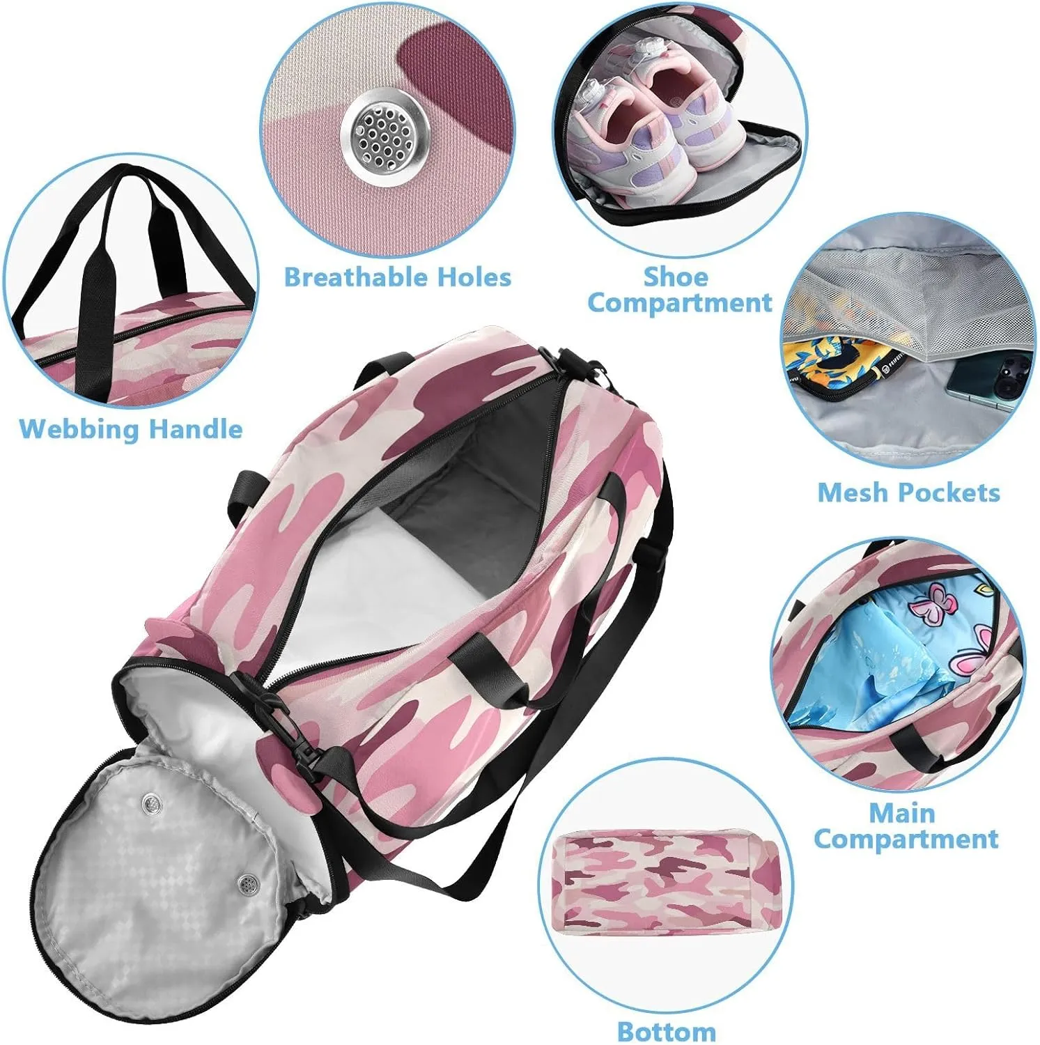 GuoChe West Crossbody Purse with Shoes Compartment Practical Messenger Bag Crossbody for Have a meal