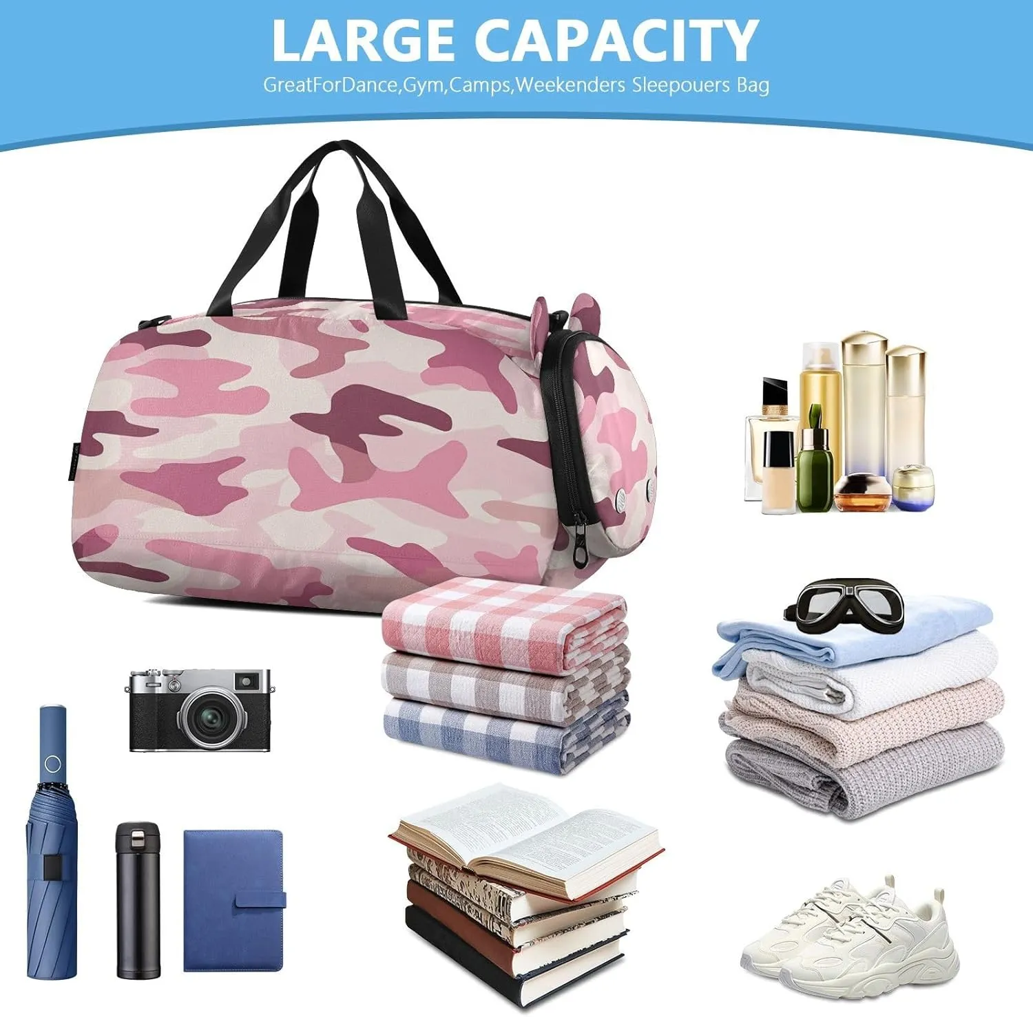 GuoChe West Crossbody Purse with Shoes Compartment Practical Messenger Bag Crossbody for Have a meal