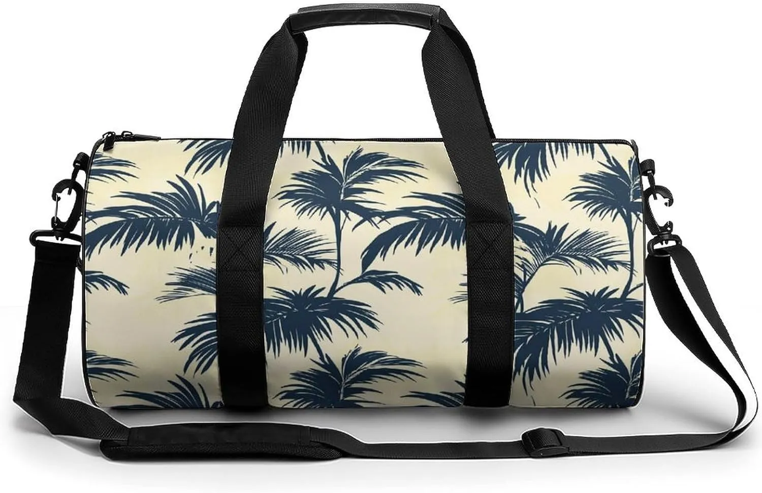 Gym Bag 17in for Men Women, Waterproof Foldable Sports Organizer, Durable Workout Travel Duffle Bag, Palm Shadows-30