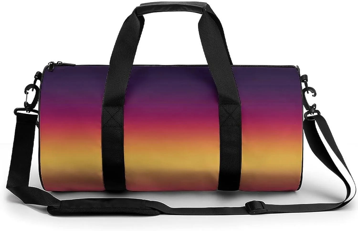 Gym Bag 17in for Men Women, Waterproof Foldable Sports Organizer, Durable Workout Travel Duffle Bag, Sunset Glow Shift-528