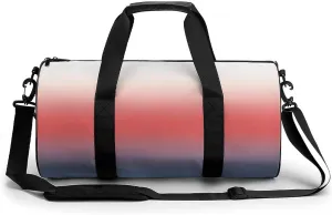 Gym Bag 17in for Men Women, Waterproof Foldable Sports Organizer, Durable Workout Travel Duffle Bag, Warm Horizon Blend-1584