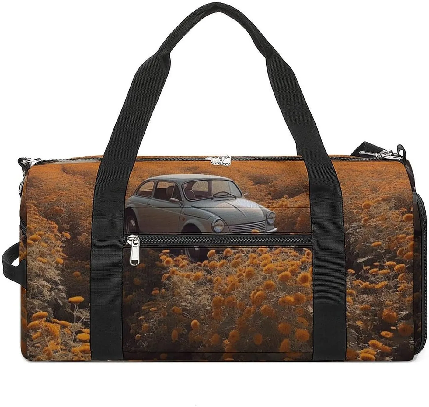 Gym Bag Parked Car Duffel Bag for Men Women Travel Overnight Bag with Shoe Compartment Workout Bags
