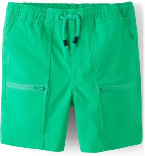 Gymboree Boys' and Toddler Quick Dry Tie Front Jogger Shorts