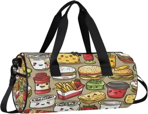 Hamburg Juice Travel Gym Bag Waterproof Sport Dance Bag for Women Men Portable Gymnastics Duffel Bags Canvas Tote Carry on Handbag for Workout Overnight Weekender