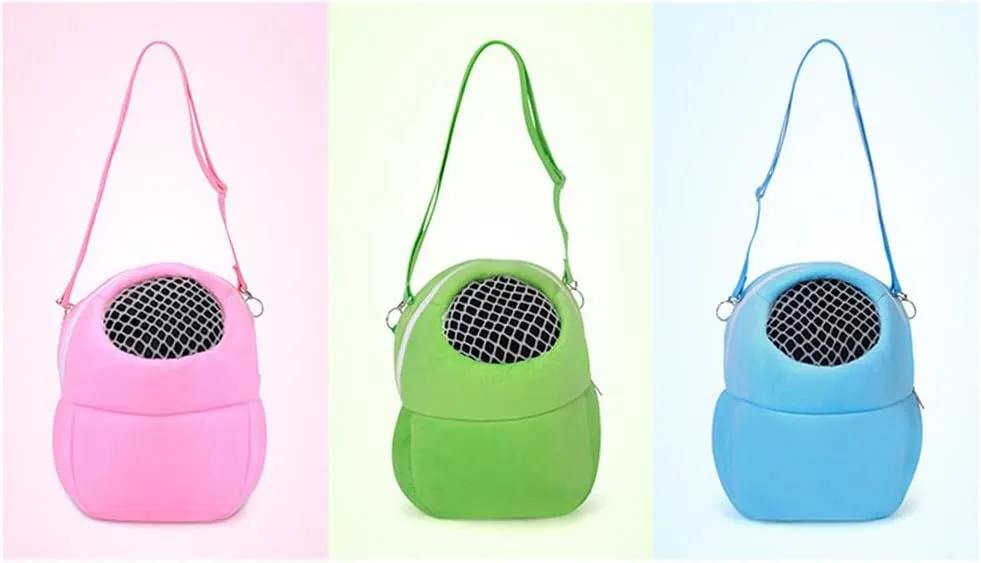 Hamster Travel Bag Pet Hamster Carrier Bags Portable Travel Bag Breathable Pet Small Bag with Adjustable Shoulder Strap for Hedgehog Hamster Chinchilla Guinea Pig