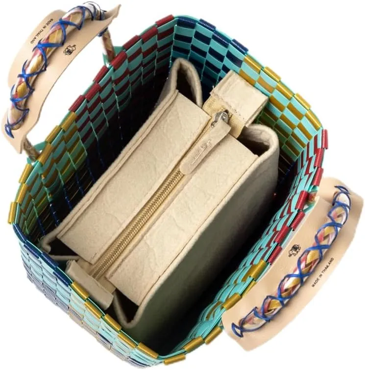 Hand Woven Applique Bag, PP eco-friendly Woven Handbag, Handbag, Fashionable Travel Bag, Women's Handbag and Wallet