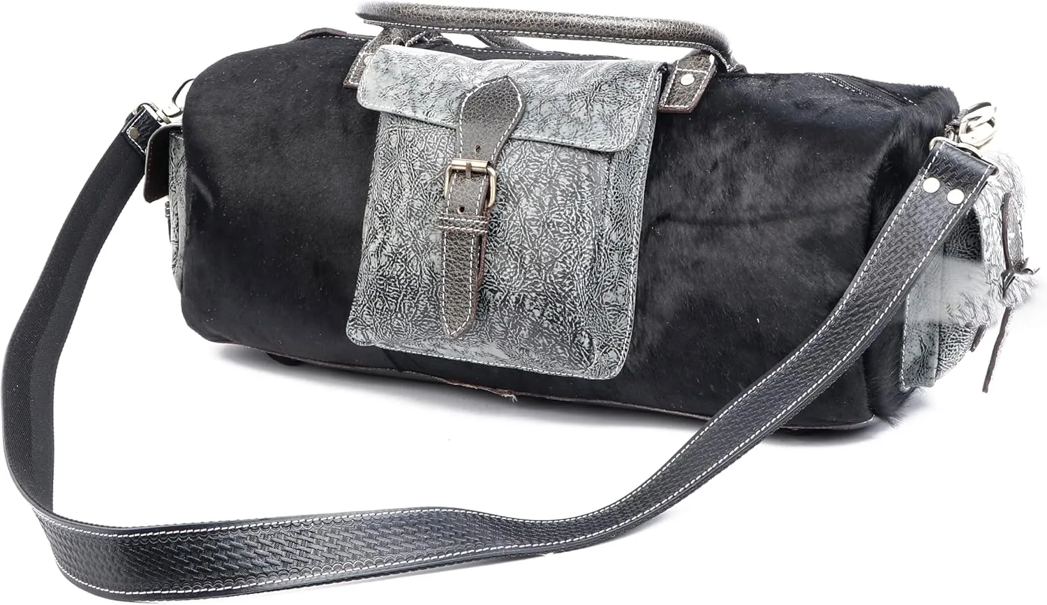 Handmade Large Leather Duffle Bag for Travel or the Gym, Overnight Sports Bag Weekender Bag Travelers Carry-on Luggage Duffel Bag for Men and Women