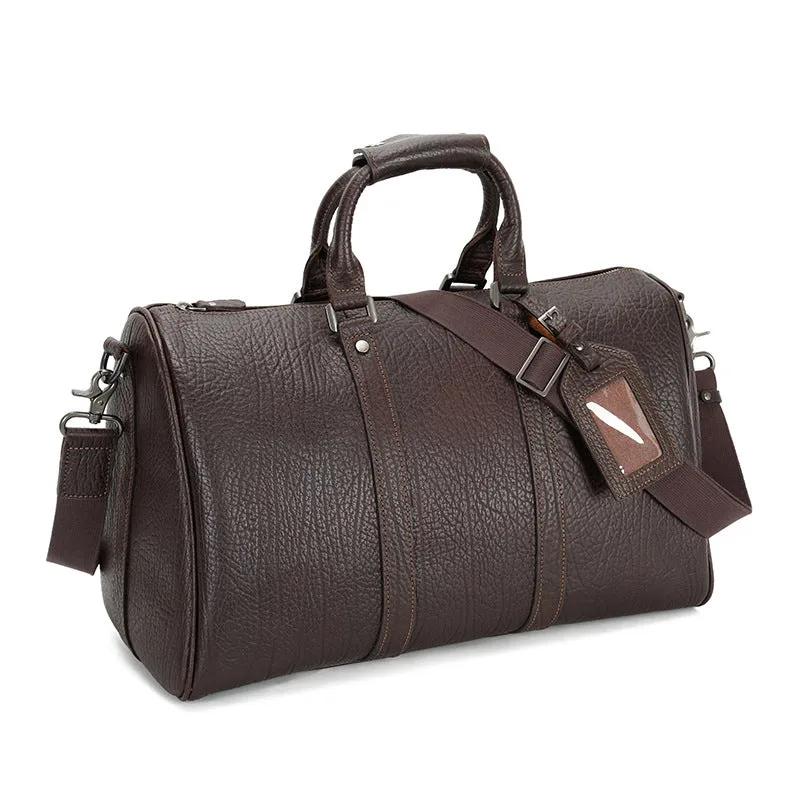Handmade Vintage Weekender Full-Grain Leather Men's Duffel Bag