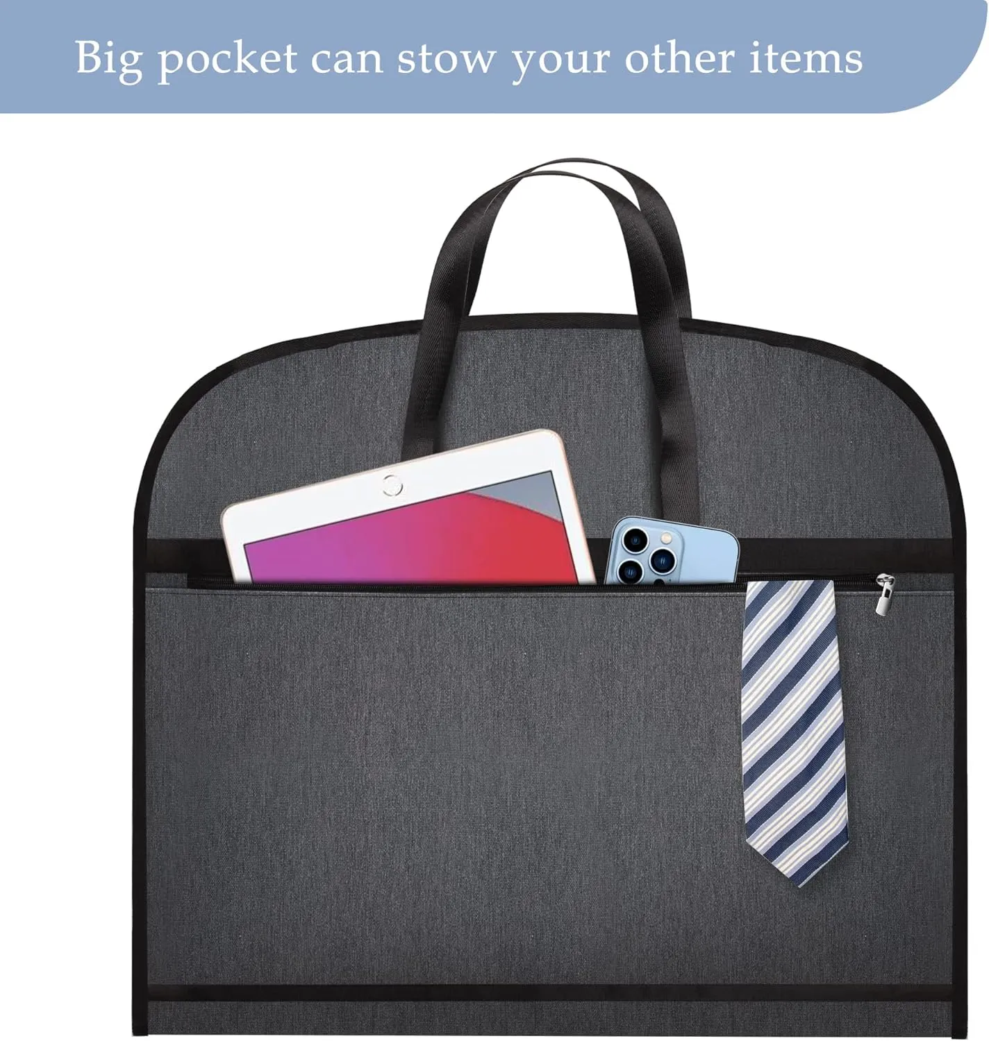 Heavy Duty Waterproof Garment Bag for Travel, Tear Resistance Suit Bag for Men Travel for Suits, Tuxedos, Coats, Uniform. 42 inch, Darkgrey, 2 Pack.…