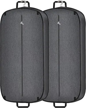 Heavy Duty Waterproof Garment Bag for Travel, Tear Resistance Suit Bag for Men Travel for Suits, Tuxedos, Coats, Uniform. 42 inch, Darkgrey, 2 Pack.…