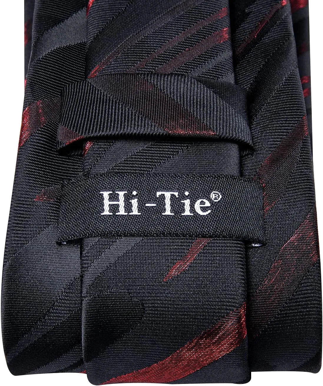 Hi-Tie Men Ties Sets Silk Stripe Paisley Necktie Pocket Square Cufflinks for Business Wedding