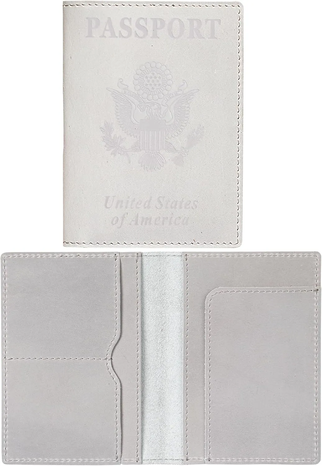 HIFA Leather Passport Holder, Handmade Passport Cover with Card and Ticket Slot - Genuine Leather, Elegant Design, Easy Access - Passport Case, Passport Wallet, Passport Holder