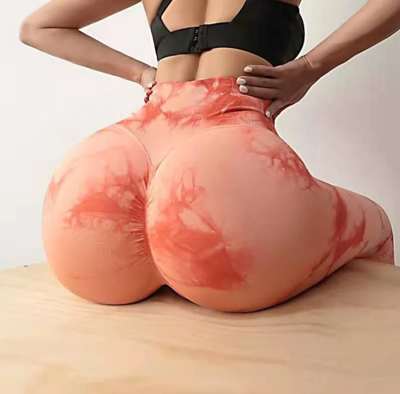 High-Waist Leggings Jacquard Live chat Yoga Sports Hip-Lifting Pants Multi-functional