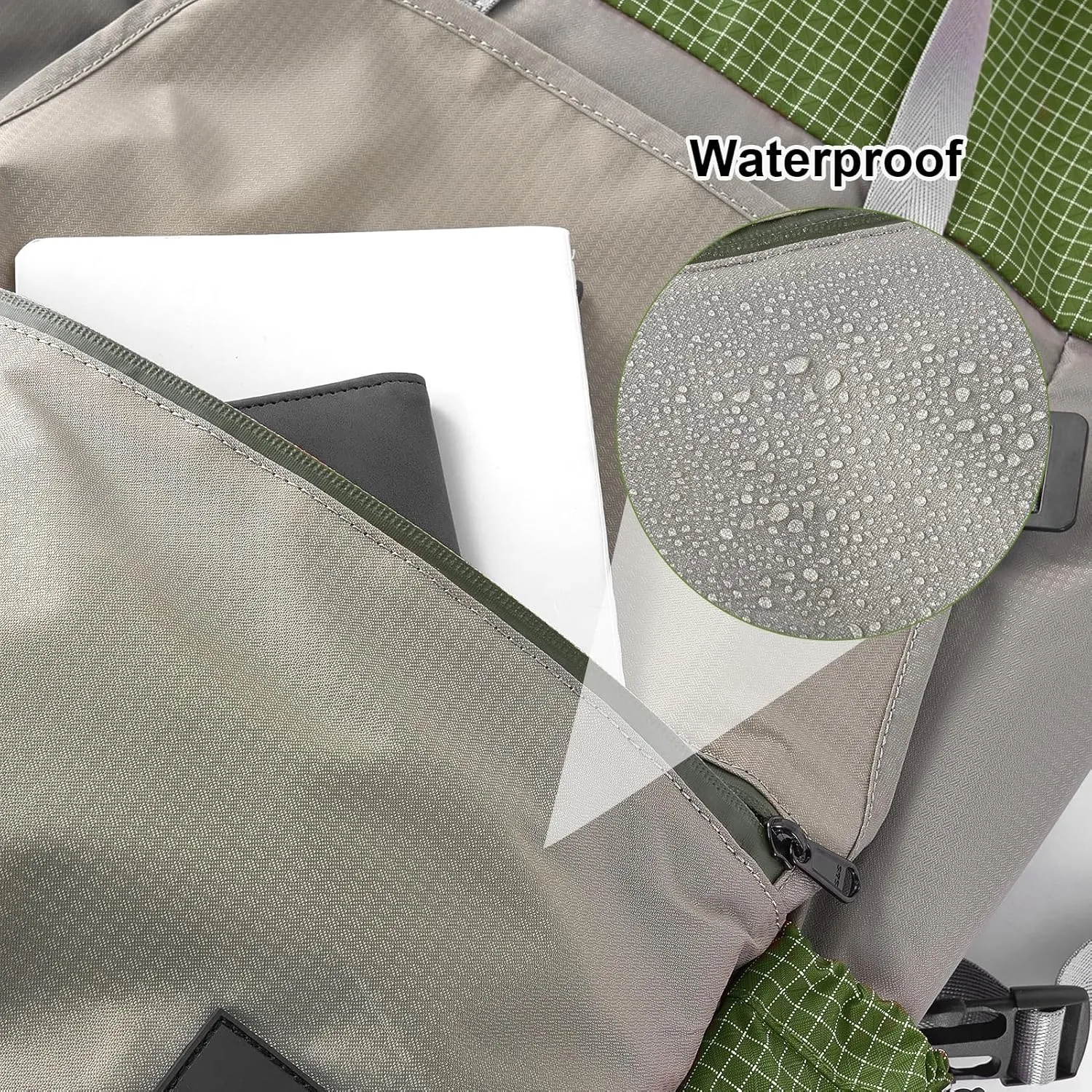 Hiking Backpack 35L, Lightweight Portable Backpacks,Water-resistant UHMWPE Casual Daypack Backpacks For Man Woman,Foldable Camping Backpack Fit For Hiking Camping Travel (Green)