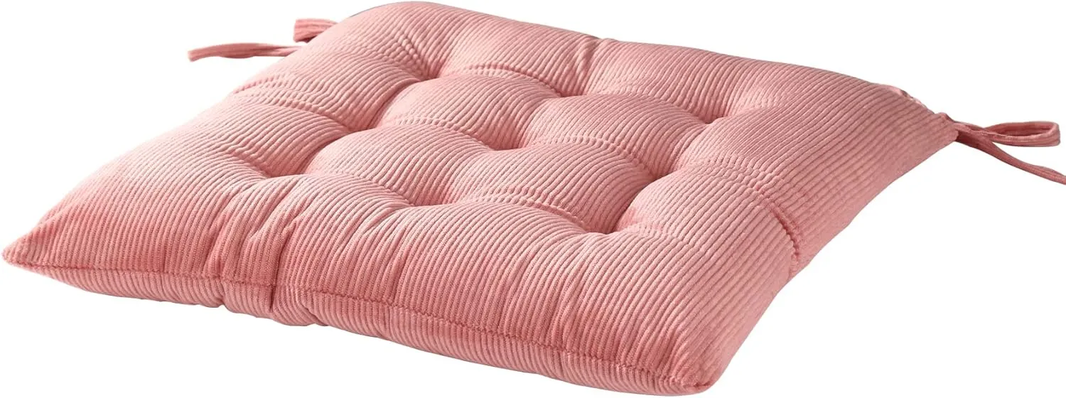HLOVME Corduroy Chair Cushion with Ties Ultra Soft Warm Floor Cushion for Kids Reading Nook Comfortable Square Seat Cushion for Adult 15.7”x15.7” Set of 2, Cosmos