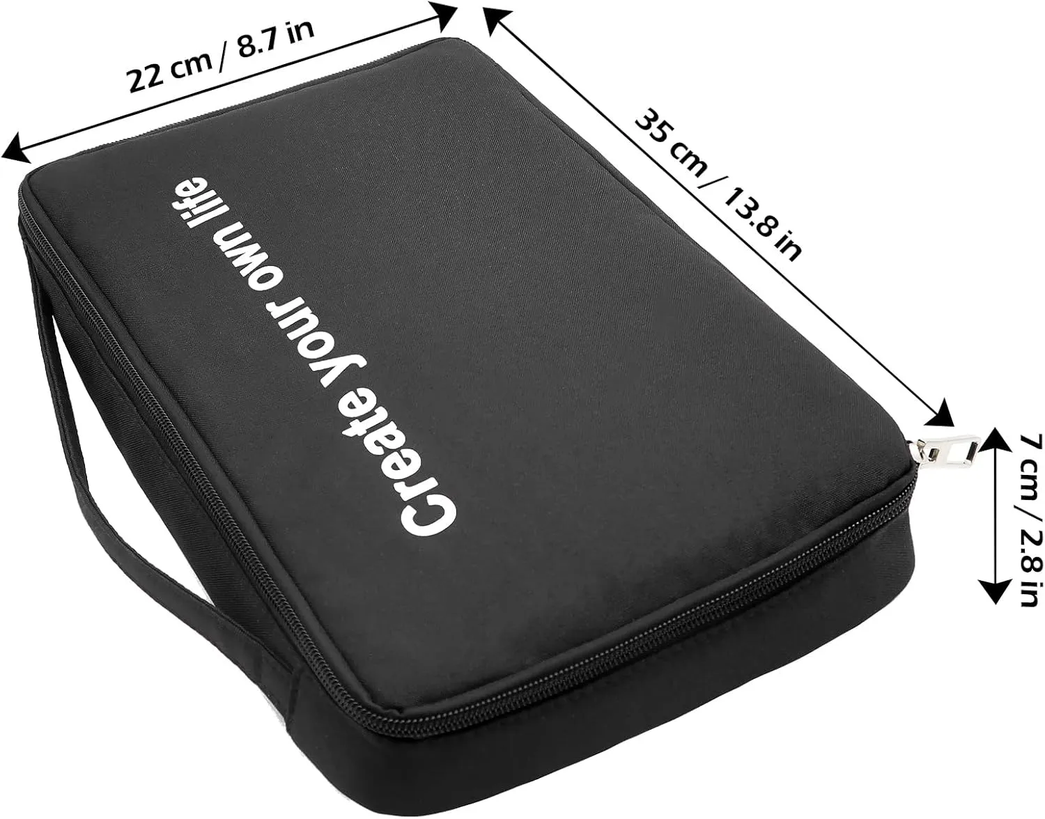 Hoerev MIDI Keyboard Carrying Case, Soft Travel Bag, 13 x 7 x 2 inches (Black, 13"(L) x 7"(W) x 2"(H))