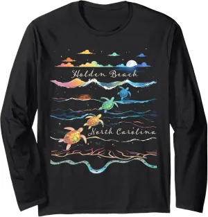 Holden Beach NC Sea Turtle Beach Lover Gifts Long Sleeve T-Shirt