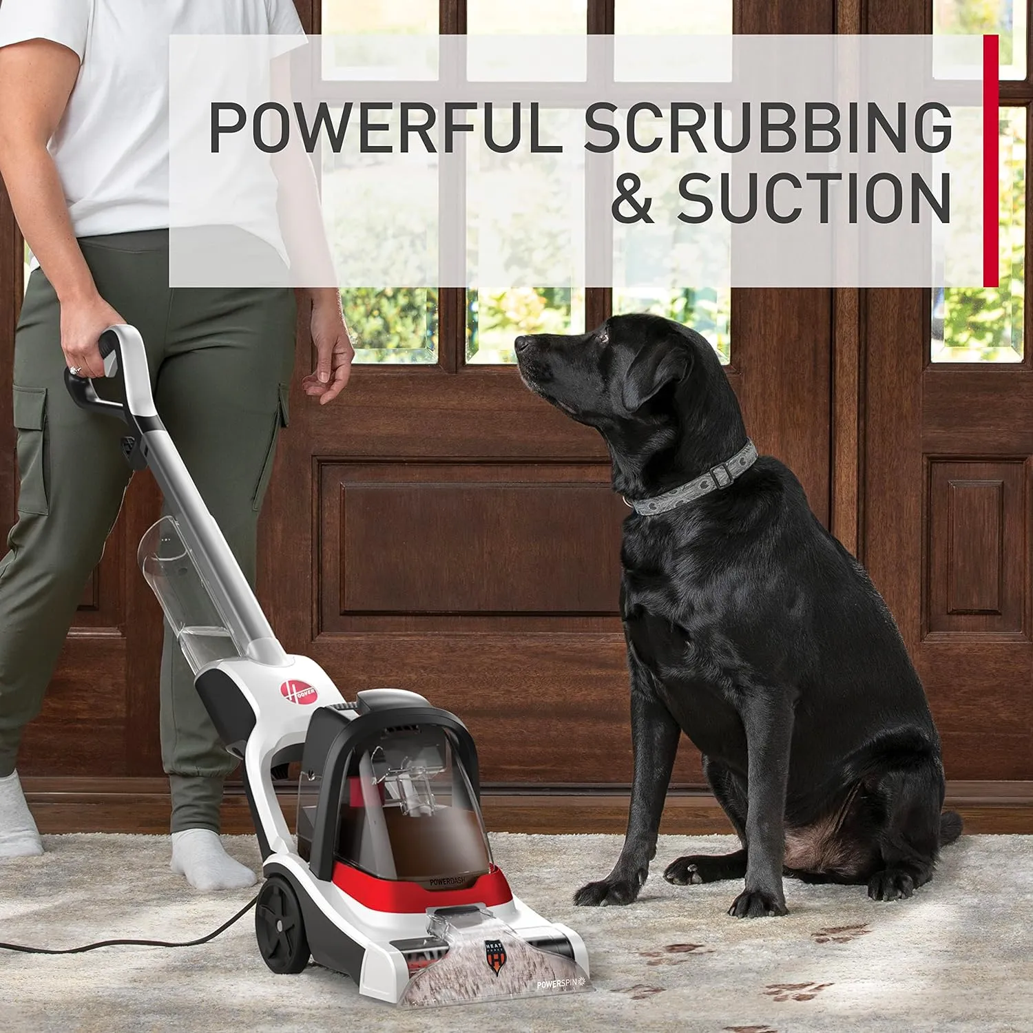 Hoover PowerDash Pet  Compact Cleaner Machine, Lightweight, Powerful Pet Stain Remover and Deodorizer, Carpet Shampooer, FH50704V, White