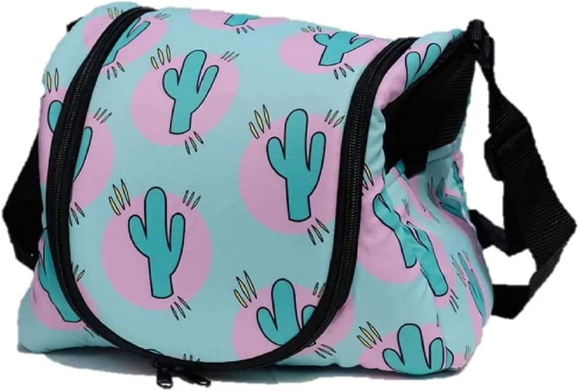 HOT! Thailand Animal Cartoon Printed Cactus Style Sugar Glider Birds Prairie Dog Marmoset Small Pet Travel Cage Shoulder Bag Soft Mesh Kennel Carrier PB's Republix