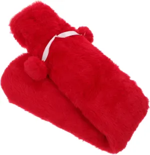 Hot Water Bottle with Plush Cover Refillable Rubber Warm Water Bag for Back and Shoulder Relief Portable Hand Warmer for Home Office and Outdoors Cozy Detachable Design