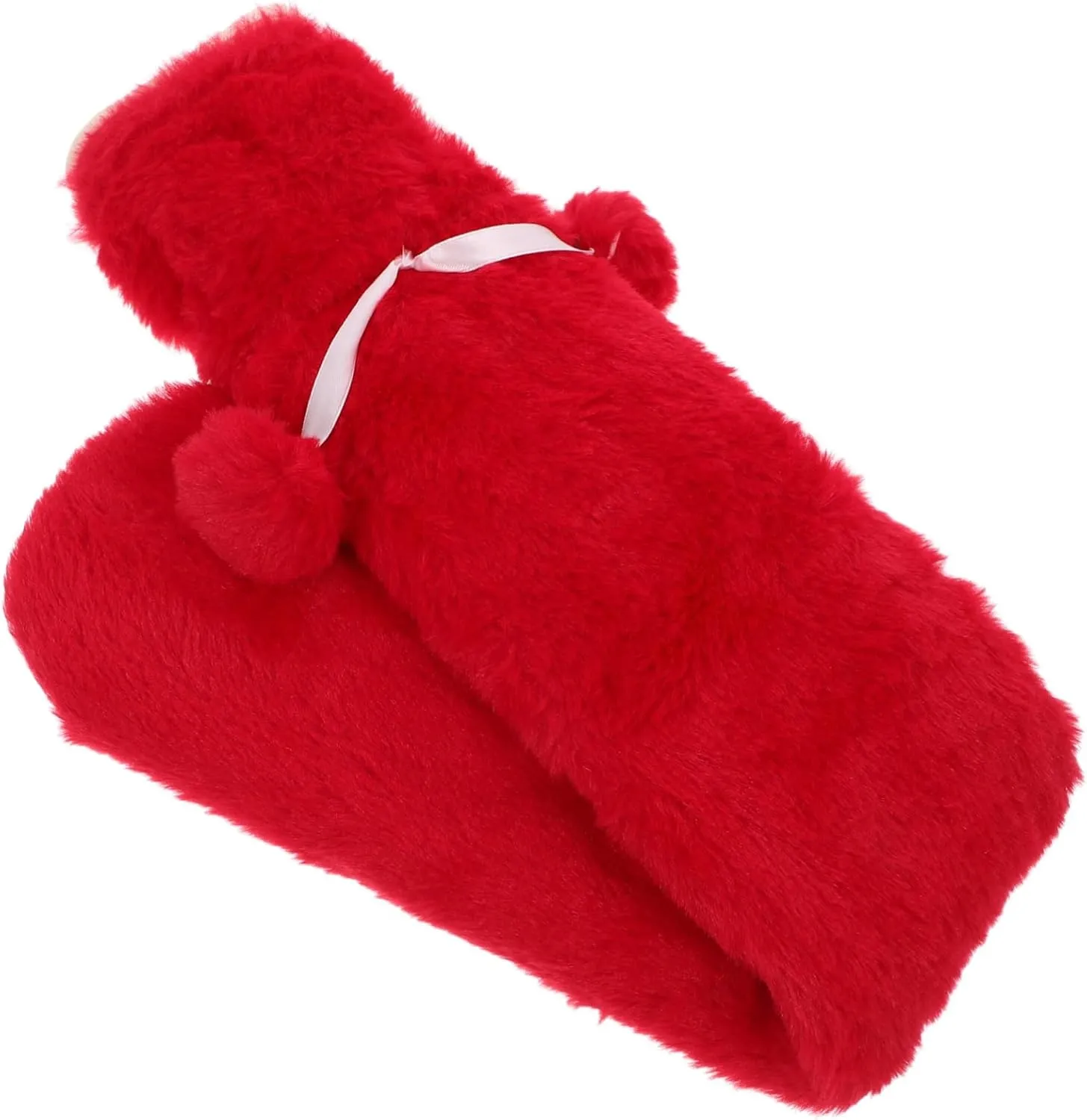 Hot Water Bottle with Plush Cover Refillable Rubber Warm Water Bag for Back and Shoulder Relief Portable Hand Warmer for Home Office and Outdoors Cozy Detachable Design