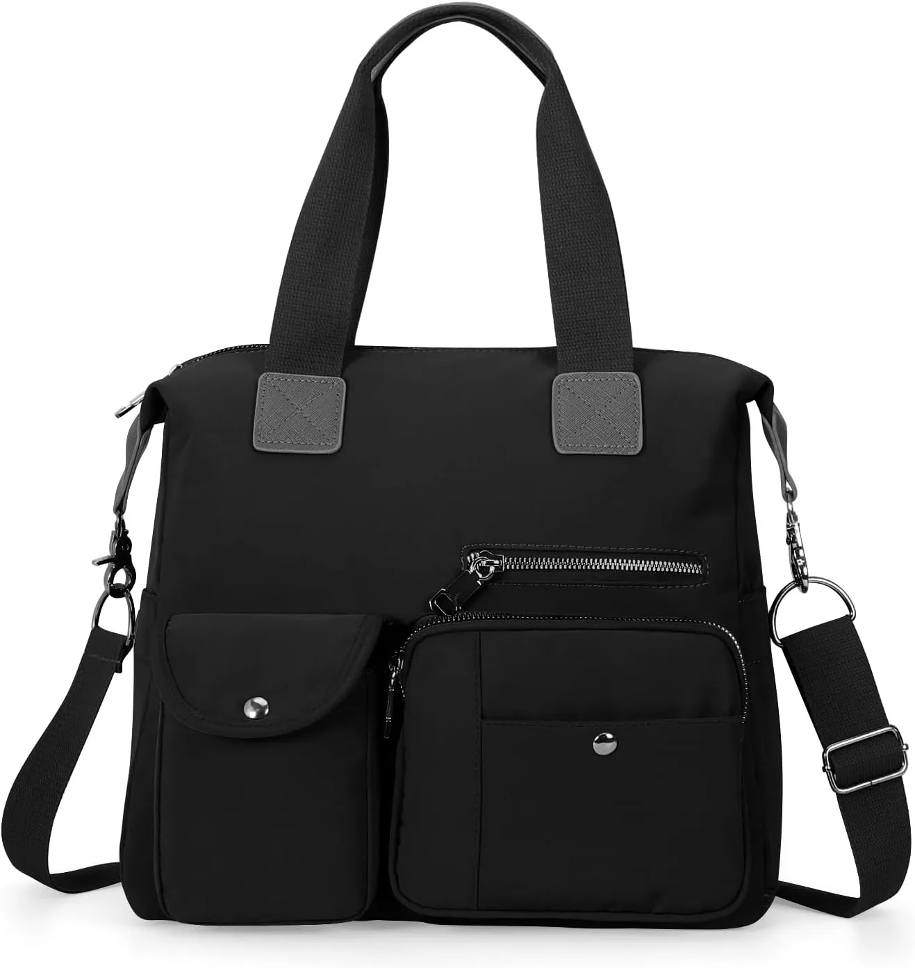 HUA ANGEL Women's Top-handle Handbags Nylon Crossbody Bag Multi Pocket Purses Women for Travel Work Sport Shopping Everyday