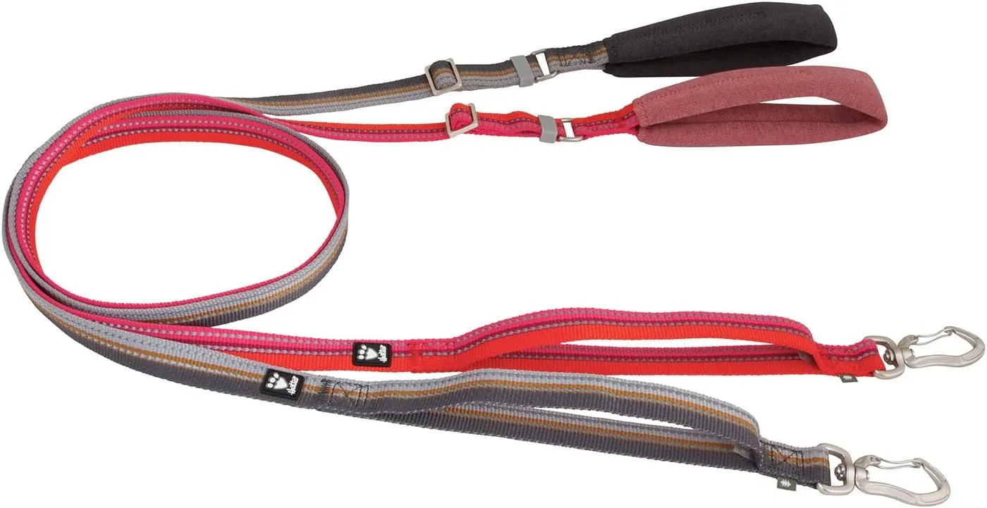 Hurtta Adjustable ECO Dog Leash, BlackBerry, 4-6 ft x 3/4 in