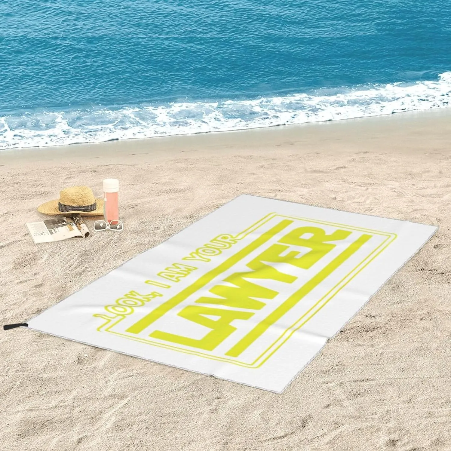 I Am A Lawyers Beach Towel Quick Dry Sand Free Lightweight Large 27.5"x55" with Travel Bag - Vacation Essentials Bath Towel for Pool, Summer